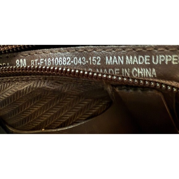 Baretraps Yadda Booties 8 Brown Ankle Boots Faux Leather Straps Low Heel Texture - Picture 8 of 9